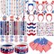 4th of July Party Favors Set, Fourth of July Decorations 158 Pcs Accessories